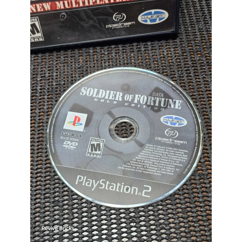 Soldier of Fortune Gold Edition (Sony PlayStation 2 PS2 2001) Game & Case Tested